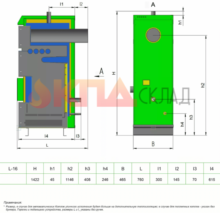 Твердотопливный котел Lavoro Eco L-16