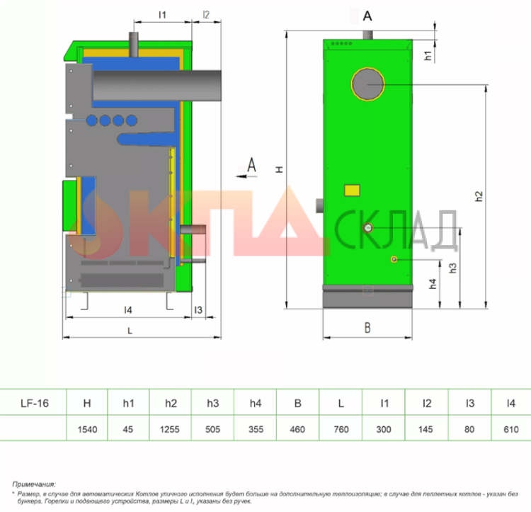Пеллетный котел Lavoro Eco LF-16