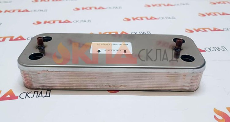 Теплообменник вторичный ГВС 12 пл. для Protherm Lynx, Jaguar 166 мм