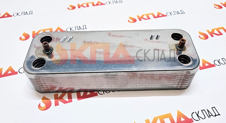 Теплообменник ГВС 16 пл. для Protherm Lynx (Рысь) 166 мм
