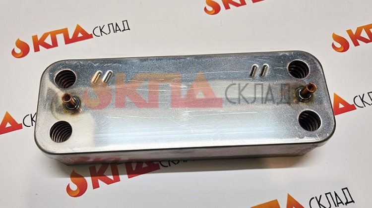 Теплообменник ГВС 16 пл. для Protherm Lynx (Рысь) 166 мм