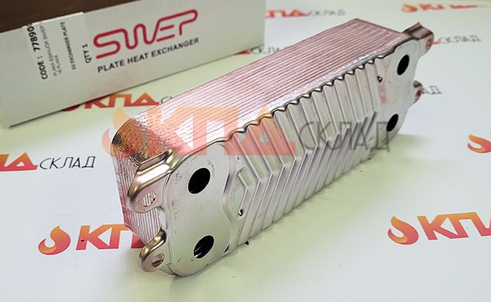 Теплообменник ГВС для Vaillant atmoTEC, turboTEC (Swep) 16 пл.