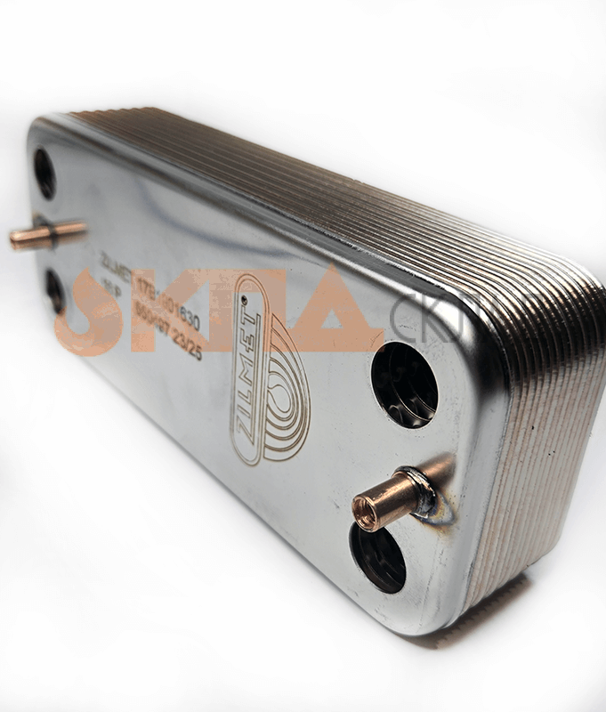 Теплообменник вторичный ГВС ZILMET 16 пл. для Baxi Econova 160 мм