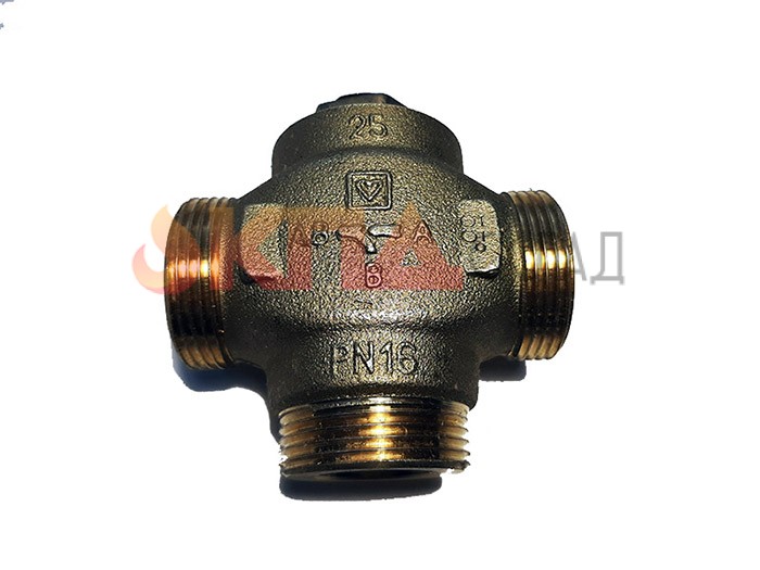 клапан трехходовой термостатический 3/4" rvc. трехходовой штуцер. трехходовой штуцер. кран трехходовой dn10. штуцер 3 выводной 1х1/4х1.